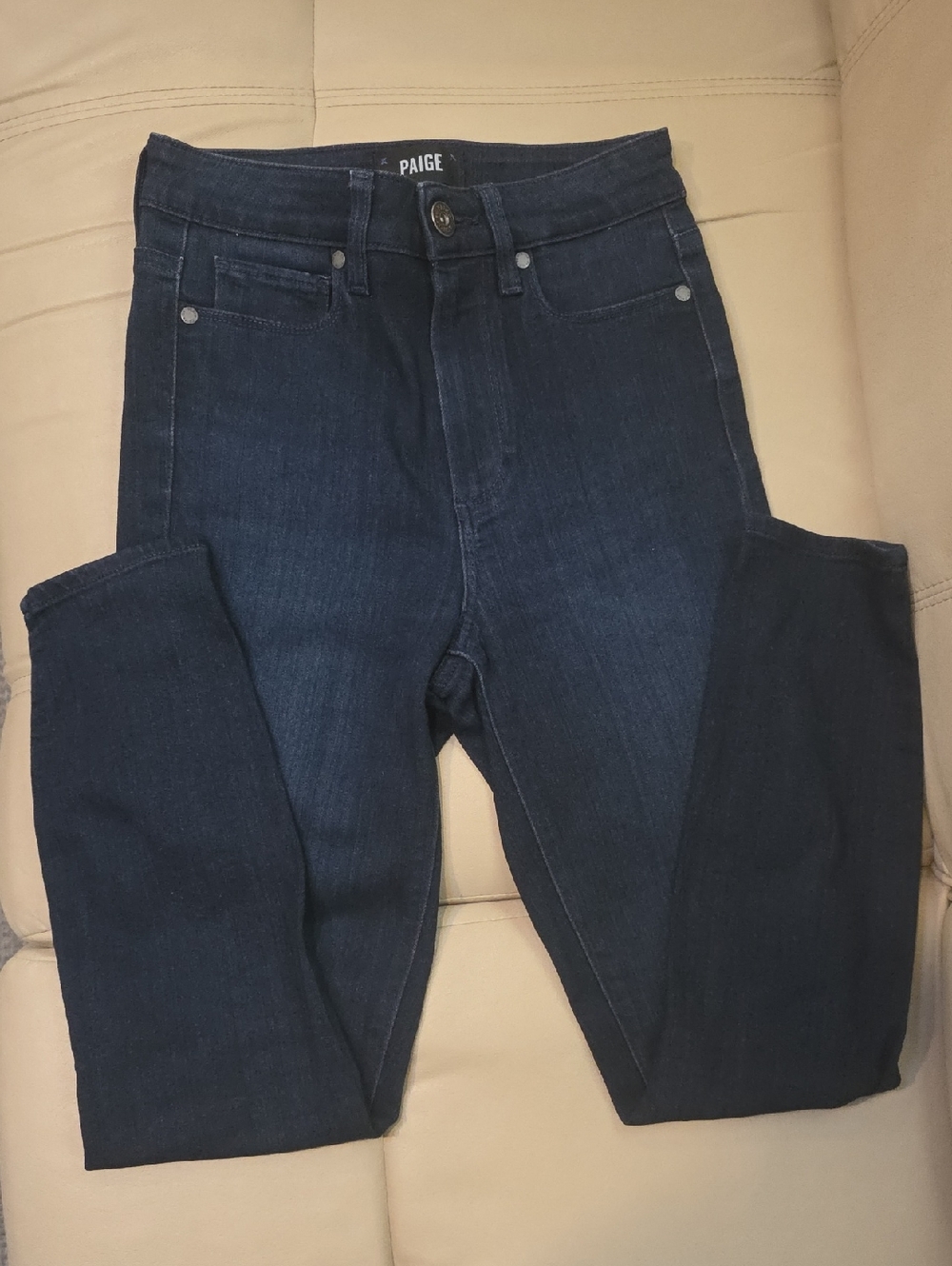 PAIGE Deep Indigo Margo Crop Skinny Jeans Women’s 25